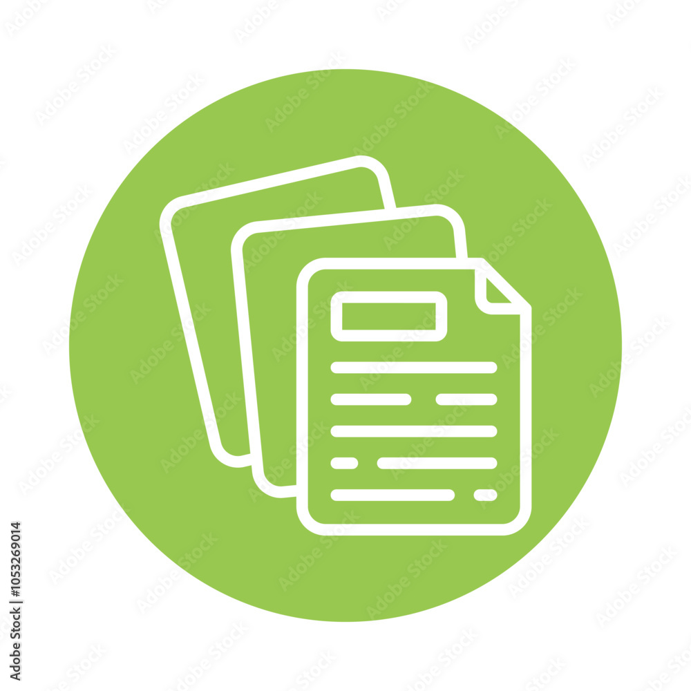 Poster files vector outline circle design icon. workplace symbol on white background eps 10 file