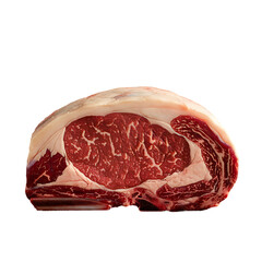 Obraz premium Raw Beef Ribeye Cut On Transparent Background