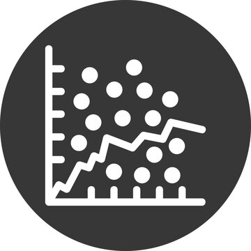 Scatter Graph Vector Icon Design