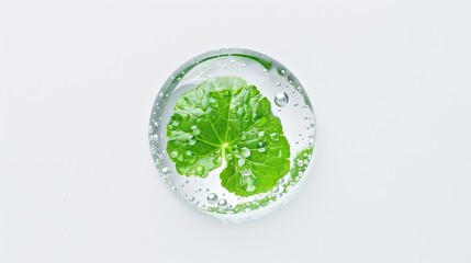 Centella Asiatica (Gotu Kola) Leaves with Dewdrops	