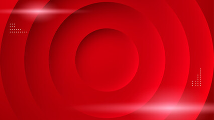 red circle paper layer abstract background with light