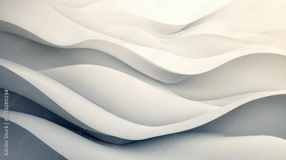 Poster gradient waves in a seamless abstract background with a soft, dynamic movement in various shades.