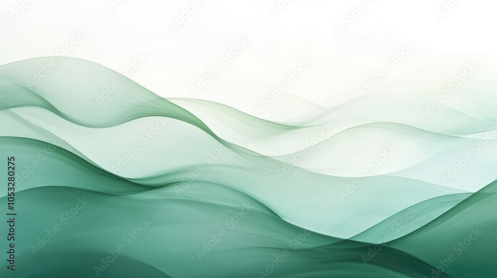 Poster gradient waves in a seamless abstract background with a soft, dynamic movement in various shades.
