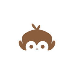 Monkey logo icon vector