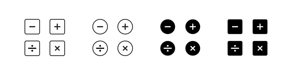 Calculator Vector Icon Illustration on White Background