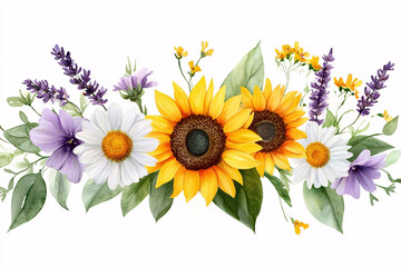 Naklejka premium bouquet of sunflowers