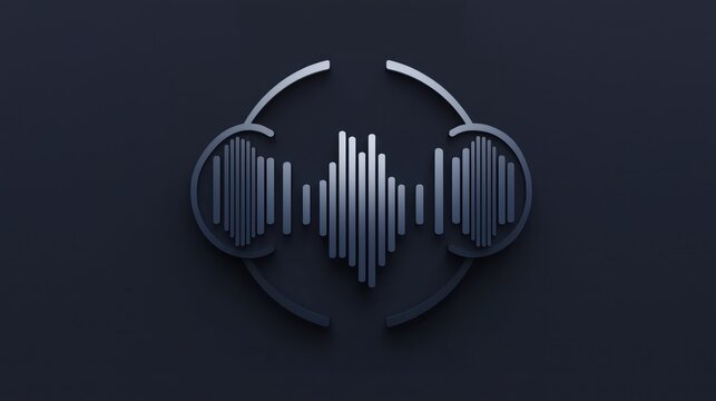 Digital sound files represented in a sleek audio file glyph icon.