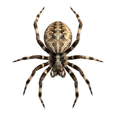 Detailed Spider With Patterned Abdomen On Transparent Background
