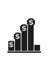 Obraz premium Glyph icon representing the concept of profit margin in business.