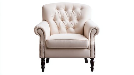 Elegant armchair with plush cushions, ideal for enhancing sophisticated interior decor.