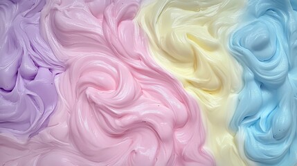 Obraz premium Soft Pastel Swirls in Watercolor Style