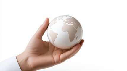 Hand Holding Small Globe