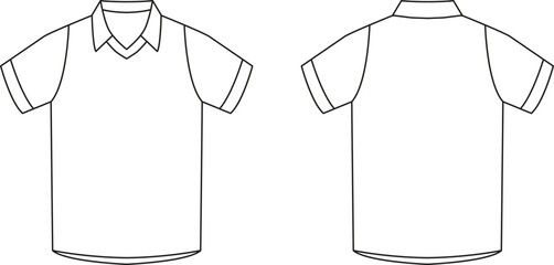 T-shirt jersey template mockup outline isolated sport clothing tee kit © LAB