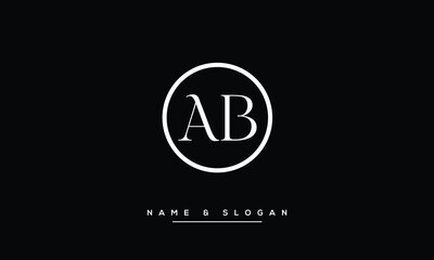 AB, BA Abstract Letters Logo Monogram