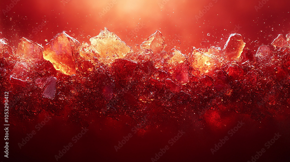 Canvas Prints red and yellow fireworks