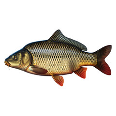 Freshwater Carp Fish Image On Transparent Background
