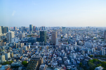Tokyo, Japan - APR 14, 2024: Aerial photo of the Imperial Palace in Tokyo