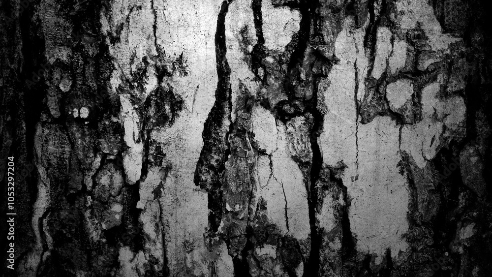 Poster surface of black tree bark. abstract pattern of tree trunk