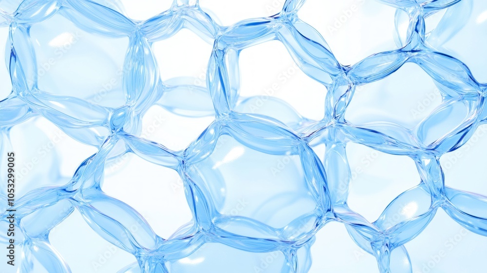Poster Exploring the intricate structure of soap bubbles a close-up view of nature's geometry and fluid dynamics