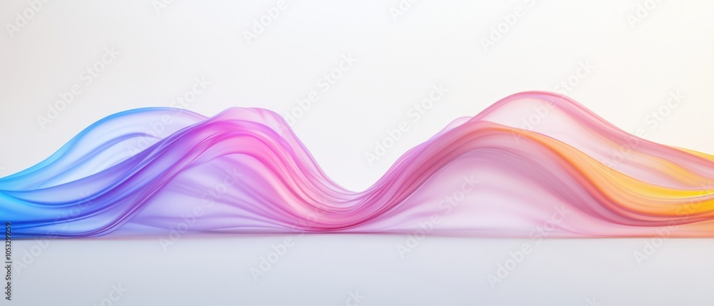 Poster a vibrant dance of colors ethereal waves in motion creating a calming visual experience