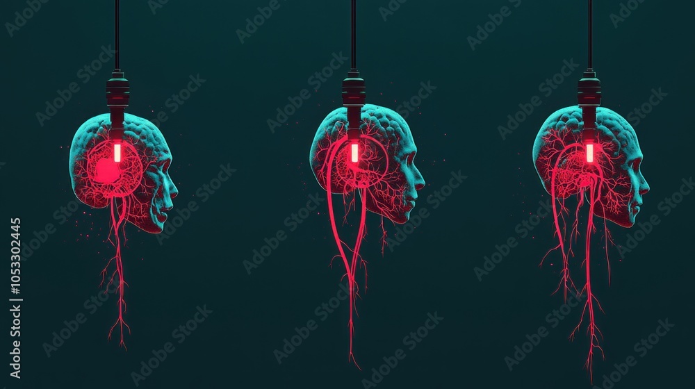 Leinwandbilder Exploring the intersection of technology and humanity the fusion of neural networks and artificial intelligence
