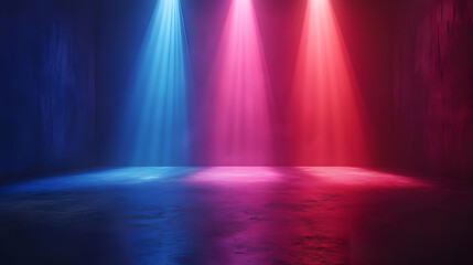 Obraz premium Abstract Background with Blue and Red Spotlights