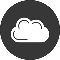Black Cloud Vector Icon