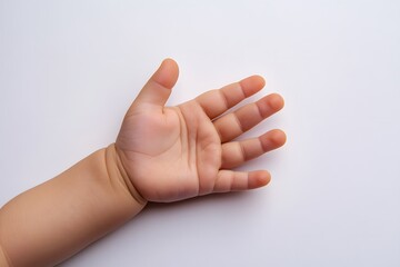 Obraz premium The Innocence of New Beginnings: A Tiny Hand Reaches Out. Capturing the purity and simplicity of a child's hand, this image symbolizes hope, growth, and endless potential.