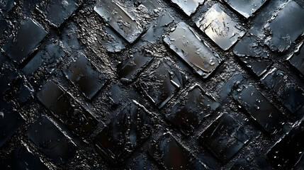 Abstract Black Tiles Background