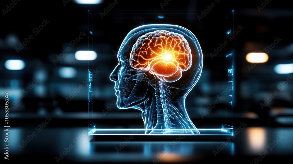 Fototapete Exploring the intricacies of the human brain a glimpse into neurological functions and their impact on cognition