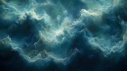 Fototapeta premium Abstract Ocean Waves Background - Digital Art