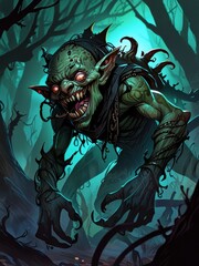 Frightening Goblin in the Forest