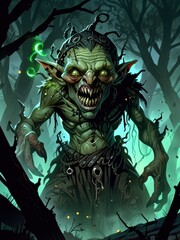 Frightening Goblin in the Forest