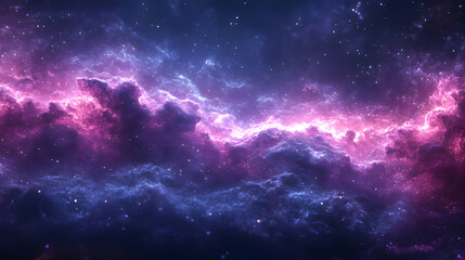 Obraz premium Abstract Purple and Blue Cosmic Cloud Background