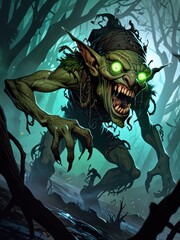 Frightening Goblin in the Forest