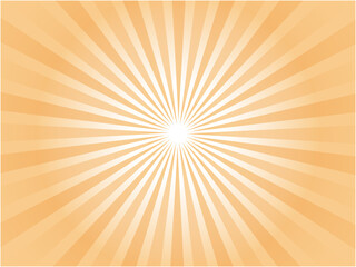 Obraz premium ポップな橙色グラデーションの集中線背景