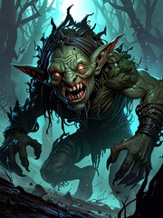 Frightening Goblin in the Forest
