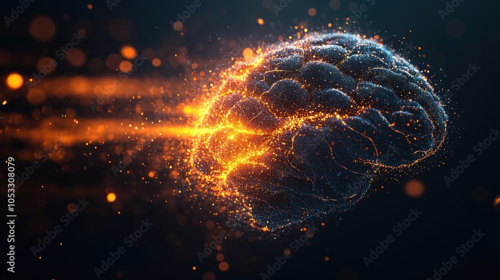Poster the dynamic dance of creativity a visualization of the brain's power in innovative thought processes