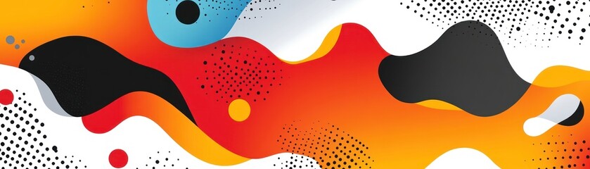 Abstract design featuring vibrant colors and dynamic shapes for visual appeal.