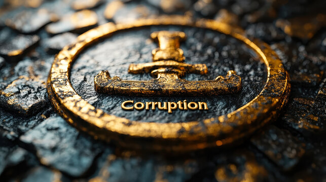 Corruption Scandal News Headlines Depicting Misconduct and Illegal Activities in 3D Illustration