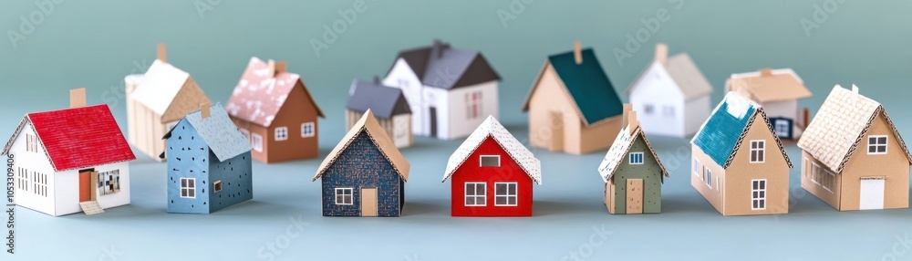 Poster Exploring the charm of miniature houses a visual journey through architectural creativity and design