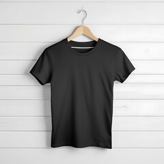 Simple black tshirt mockup