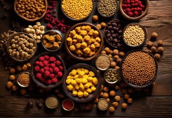 stunning close view showcasing rich textures varied colors premium pet food products pet owners enthusiasts, kibble, dry, canned, ingredients, nutrition