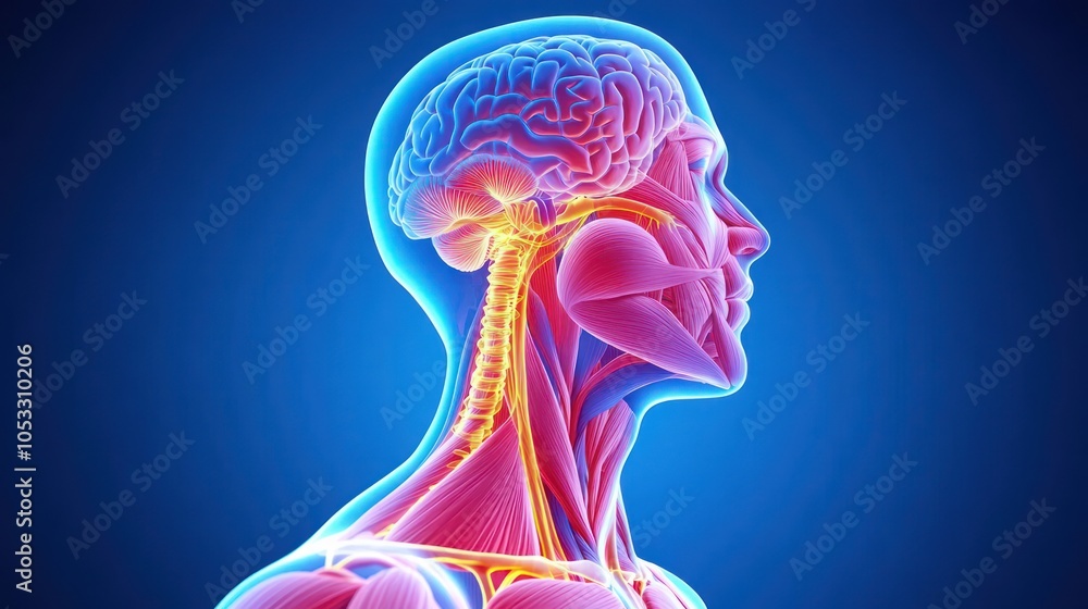 Poster exploring the intricate human anatomy a visual journey through the brain nervous system and muscles 