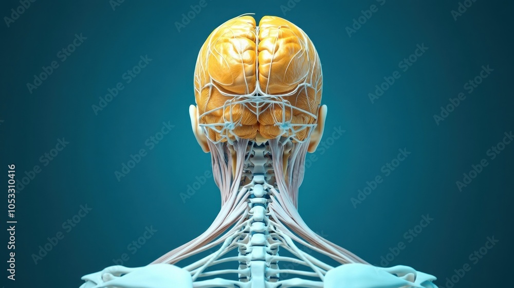 Poster Exploring the intricacies of the human brain and nervous system in anatomical visualization