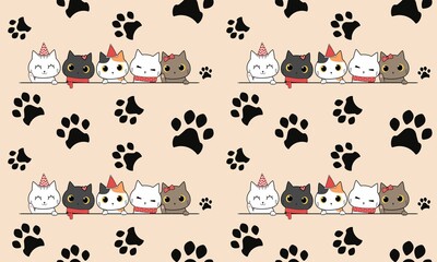 Obraz premium Christmas seamless patternPerfect for holiday-themed projects, gift wrapping paper, greeting cards, and seasonal digital designs.