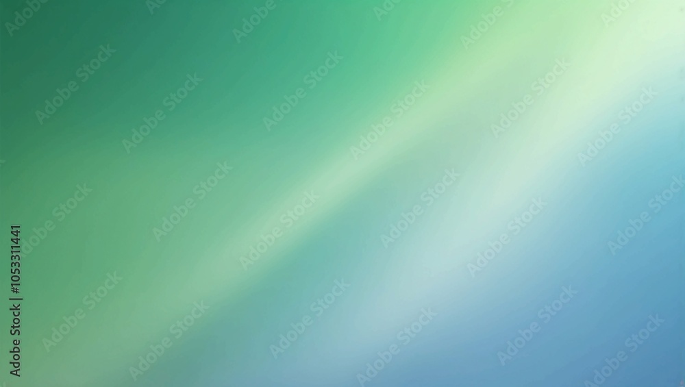 Aufkleber soft gradient of green and blue light with blurred edges, highlighting a calm flow of colors for unp