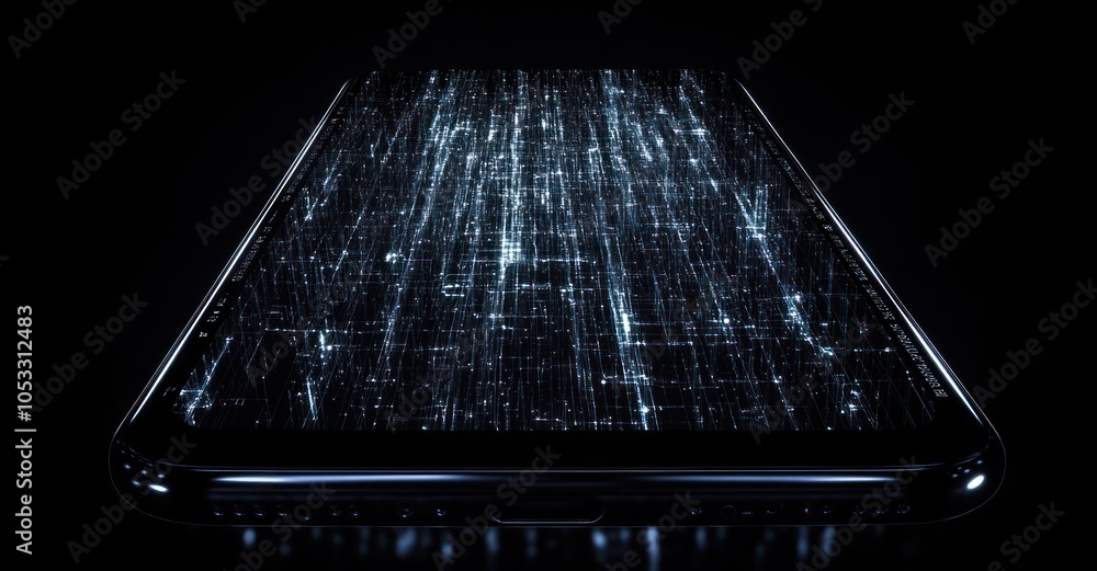 Poster Exploring the intersection of technology and data in modern smartphones a visual representation of digital connectivity