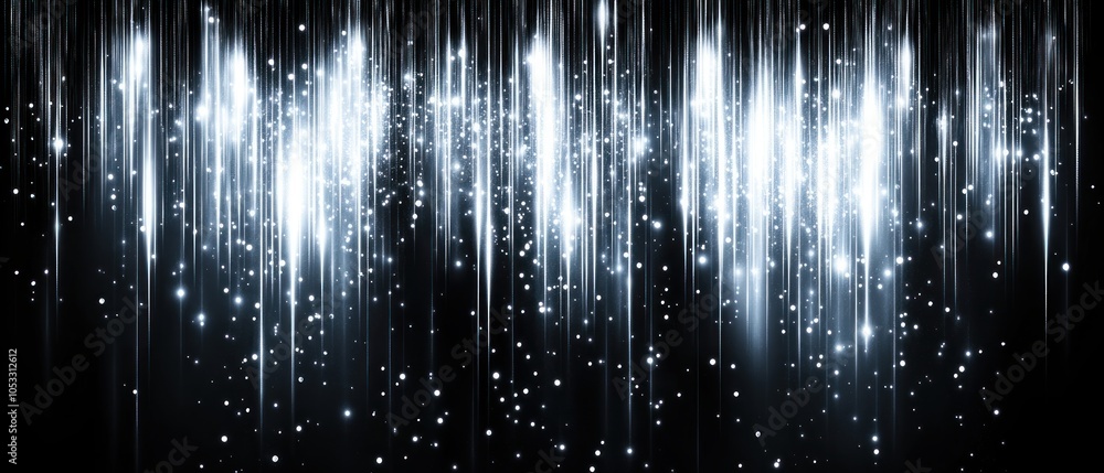 Aufkleber Radiating light patterns a stunning display of sparkling effects and vertical lines