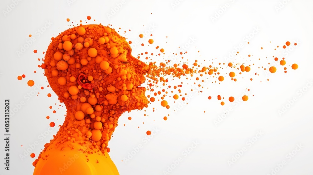 Aufkleber exploring the creative expression of emotion through vivid color and form in artistry